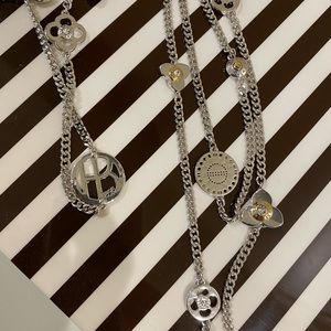 Henri bendel socialist charm necklace in silver